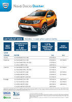 Dacia Duster 2018 katalog cennik CZ-1